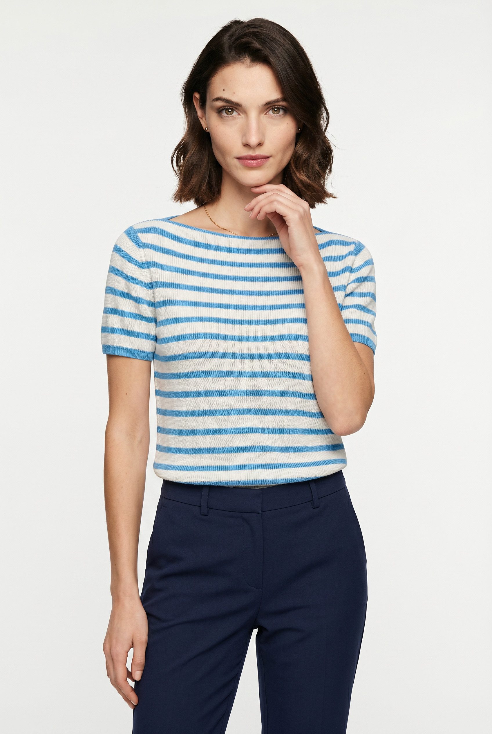 RICHROYAL T-Shirt Regular fit mit U-Boot-Ausschnitt