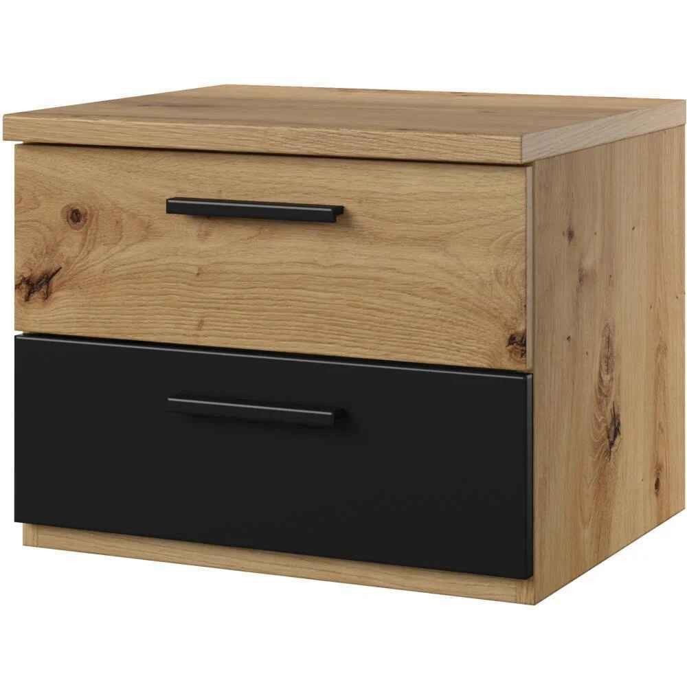 Beautysofa Nachttisch SIGMA, Nachttisch mit zwei Schubladen, Zeitlos Design, B:46cm, H:37cm, T:40cm