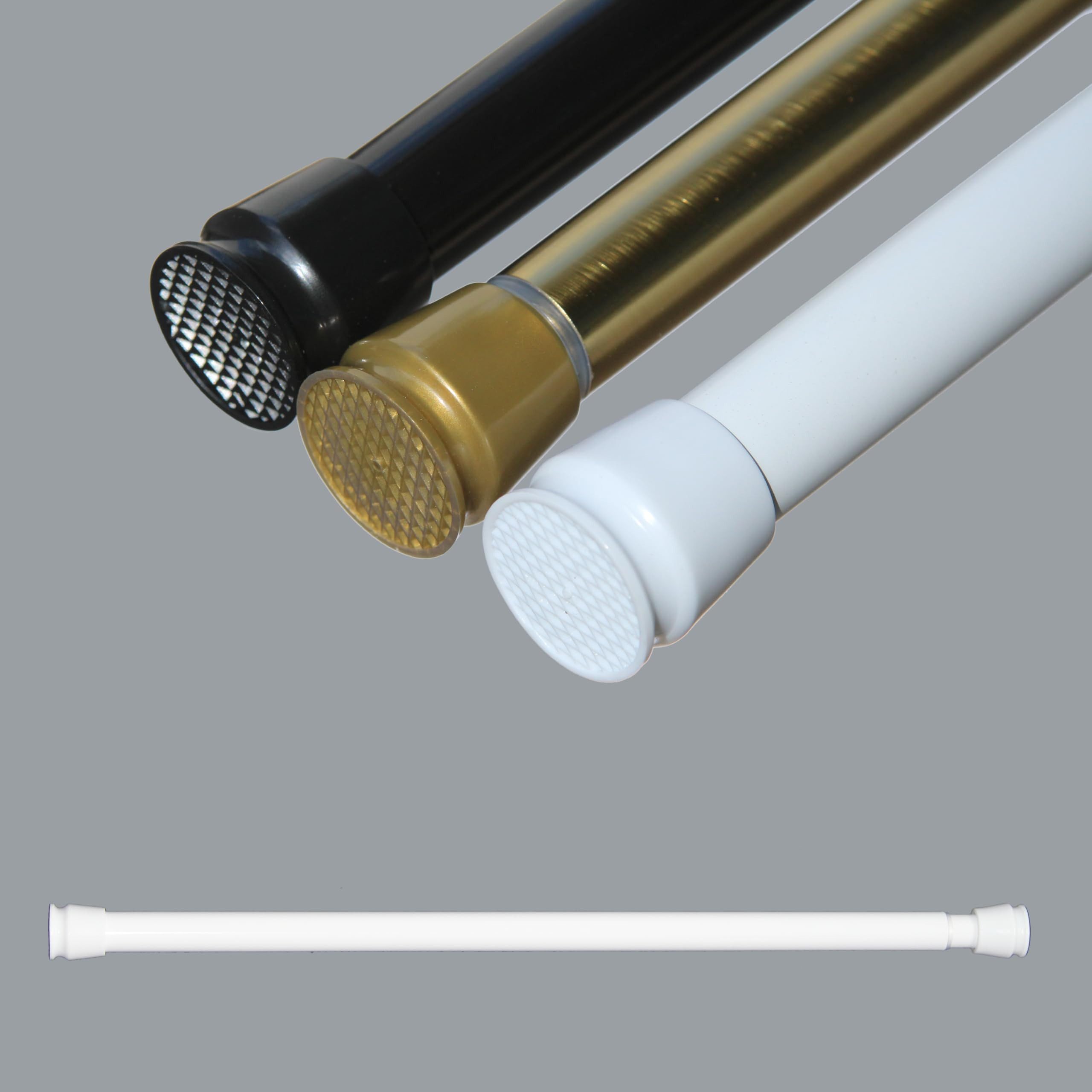 tinycurtains Klemmstange Teleskopstange 55-90 cm Türvorhangstange Duschvorhangstange Badstange, Ø 0.22 mm, 1-läufig, ausziehbar, klemmbar, geklemmt, Metall, Stange für Türvorhang ohne Bohren stufenlos verstellbar rostfrei