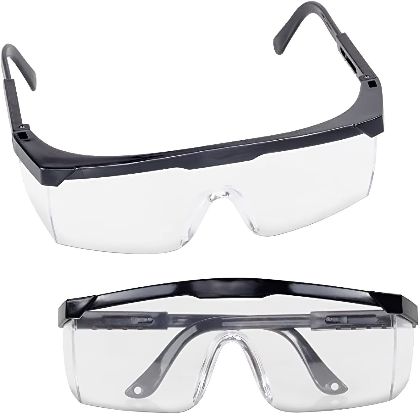 Ogeled Arbeitsschutzbrille Schutzbrille Sicherheitsbrille Laborbrille und Seitenschutz mit (1St), EN166, Über-Brille nach UV-Schutz, einstellbarer Bügellänge, Motorradbrille