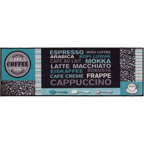 Küchenläufer Cafe Creme, Andiamo, rechteckig, Höhe: 4 mm, Motiv Kaffee, mit Schriftzug, Größe 50x150 cm, Küche