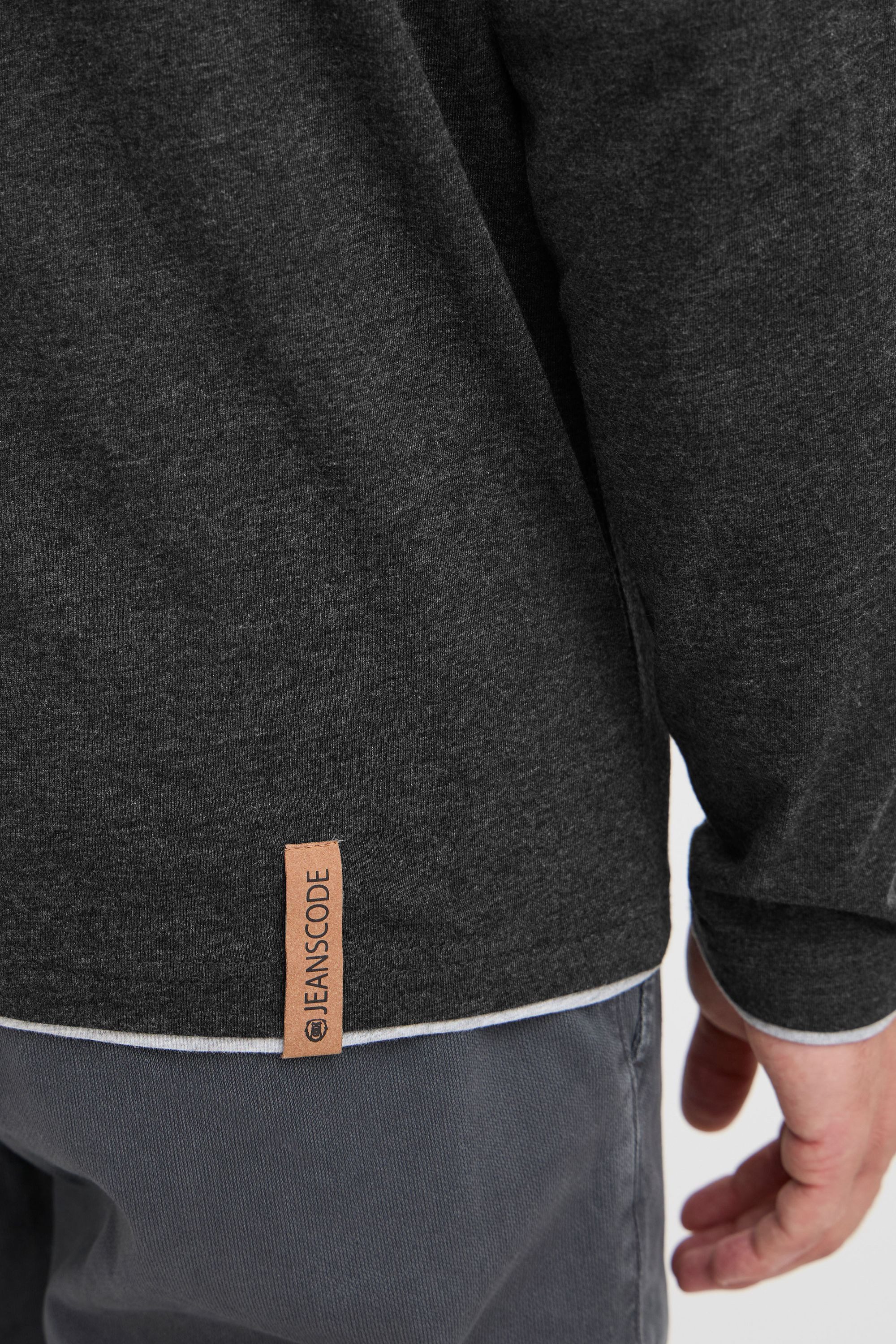 Indicode Rundhalsshirt IDGifford Longsleeve mit Knopfleiste