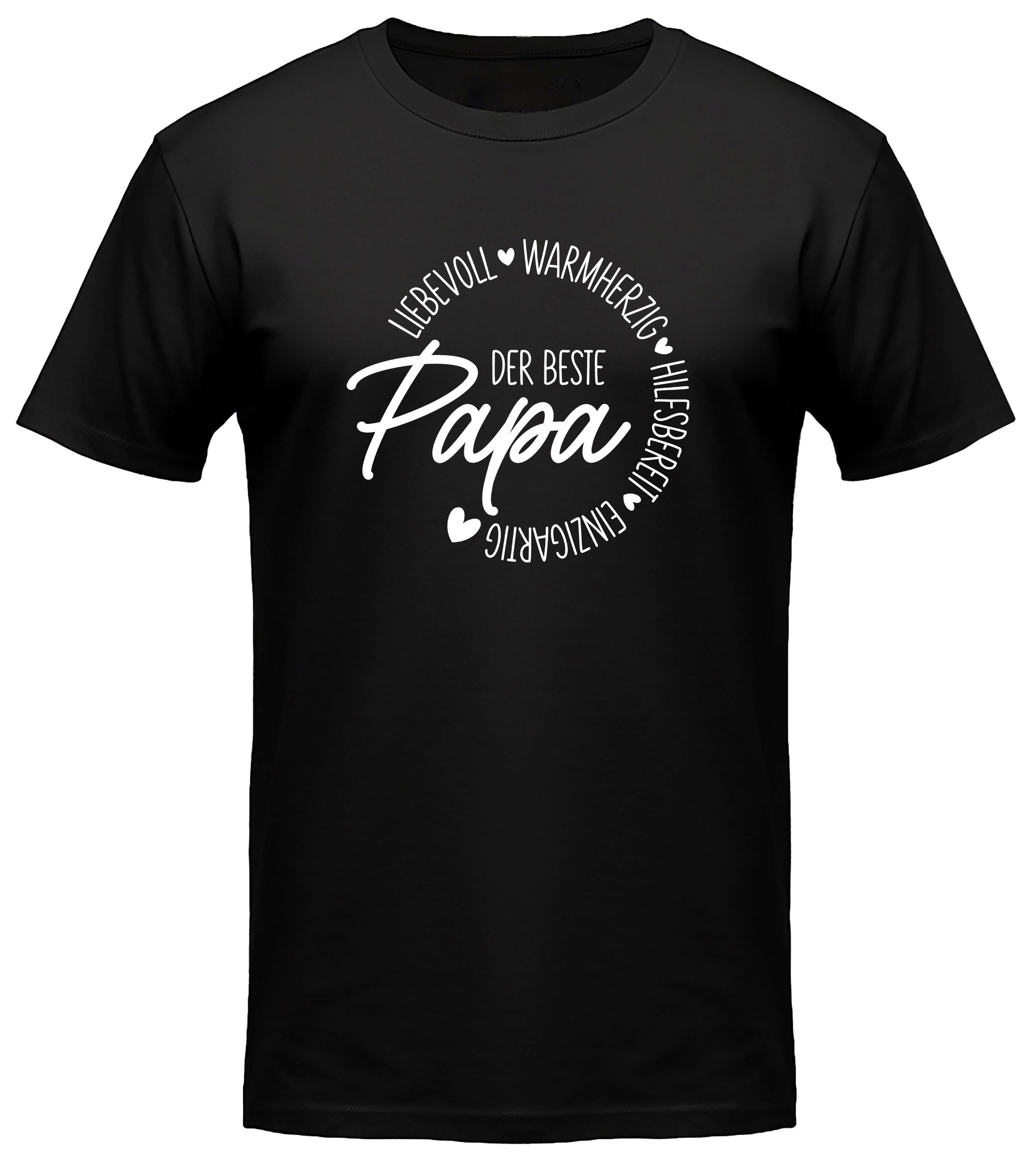 MyDesign24 T-Shirt Der Beste Papa Vatertag T-Shirt schwarz kurzarm Regular Fit i836