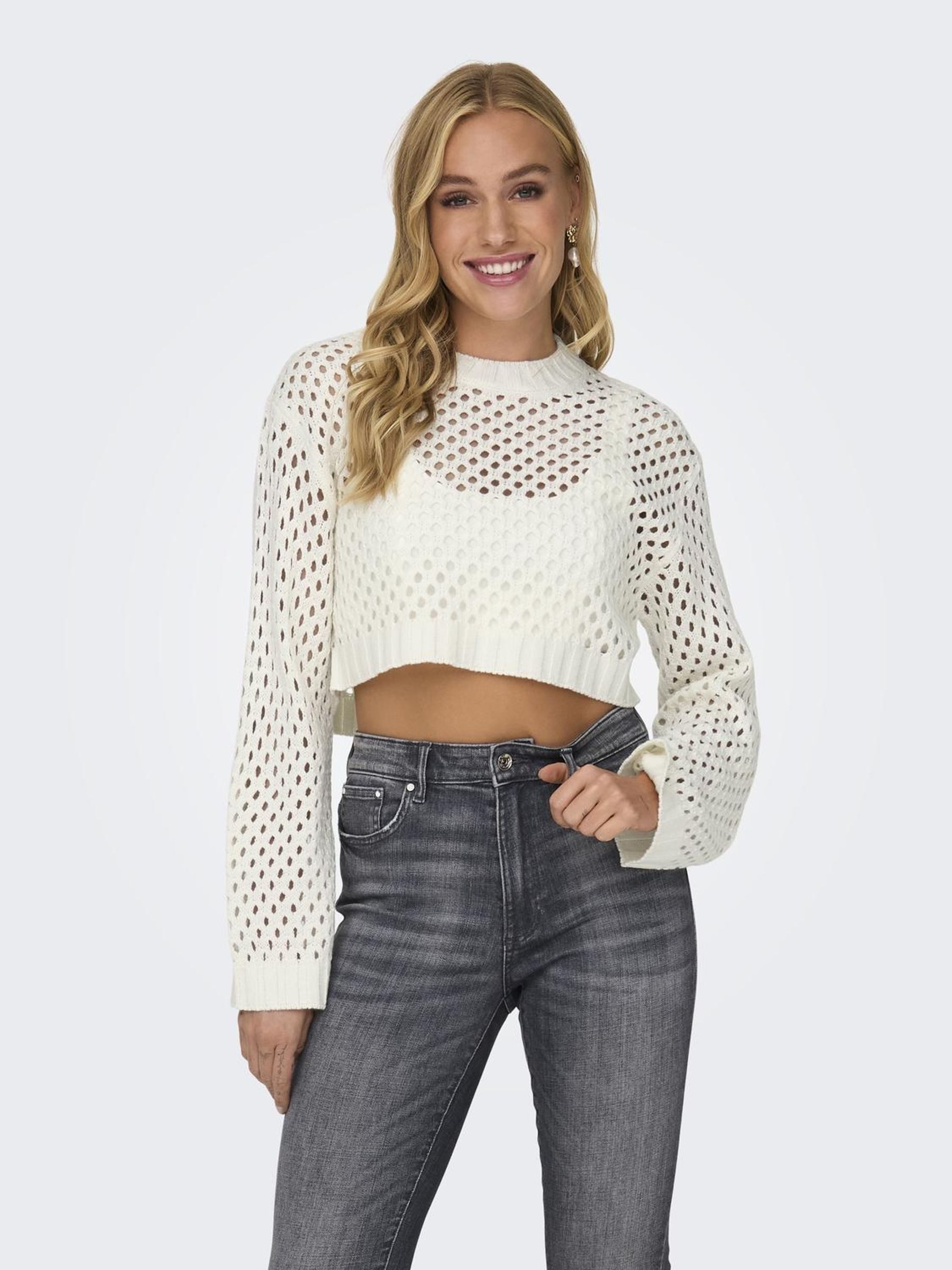 ONLY Strickpullover ONLSMILLA SHORT PULLOVER L/S günstig online kaufen