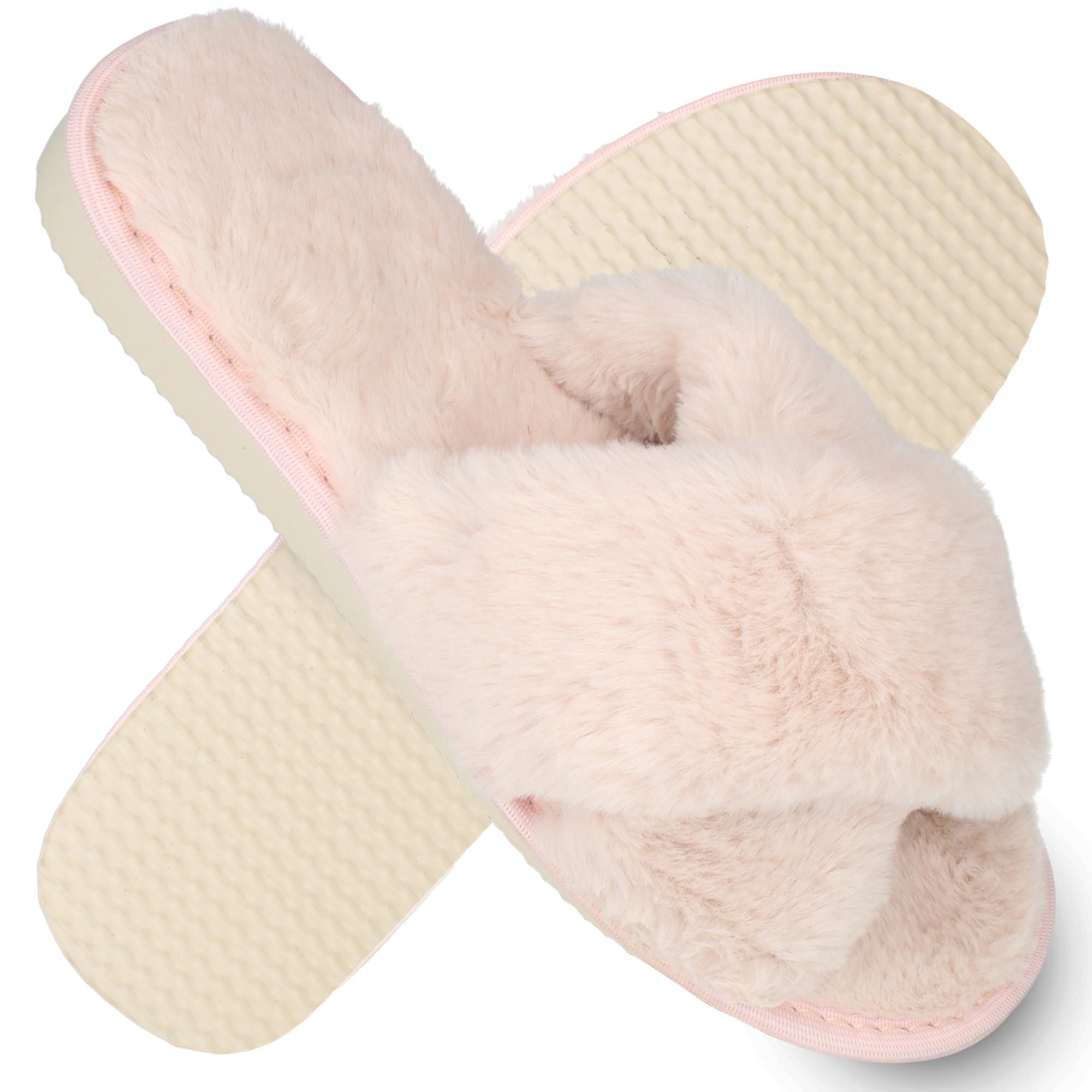 filsko Kitzbühel Damen Plüsch Домашняя обувь Plüsch, Überkreuz-Design, flauschig
