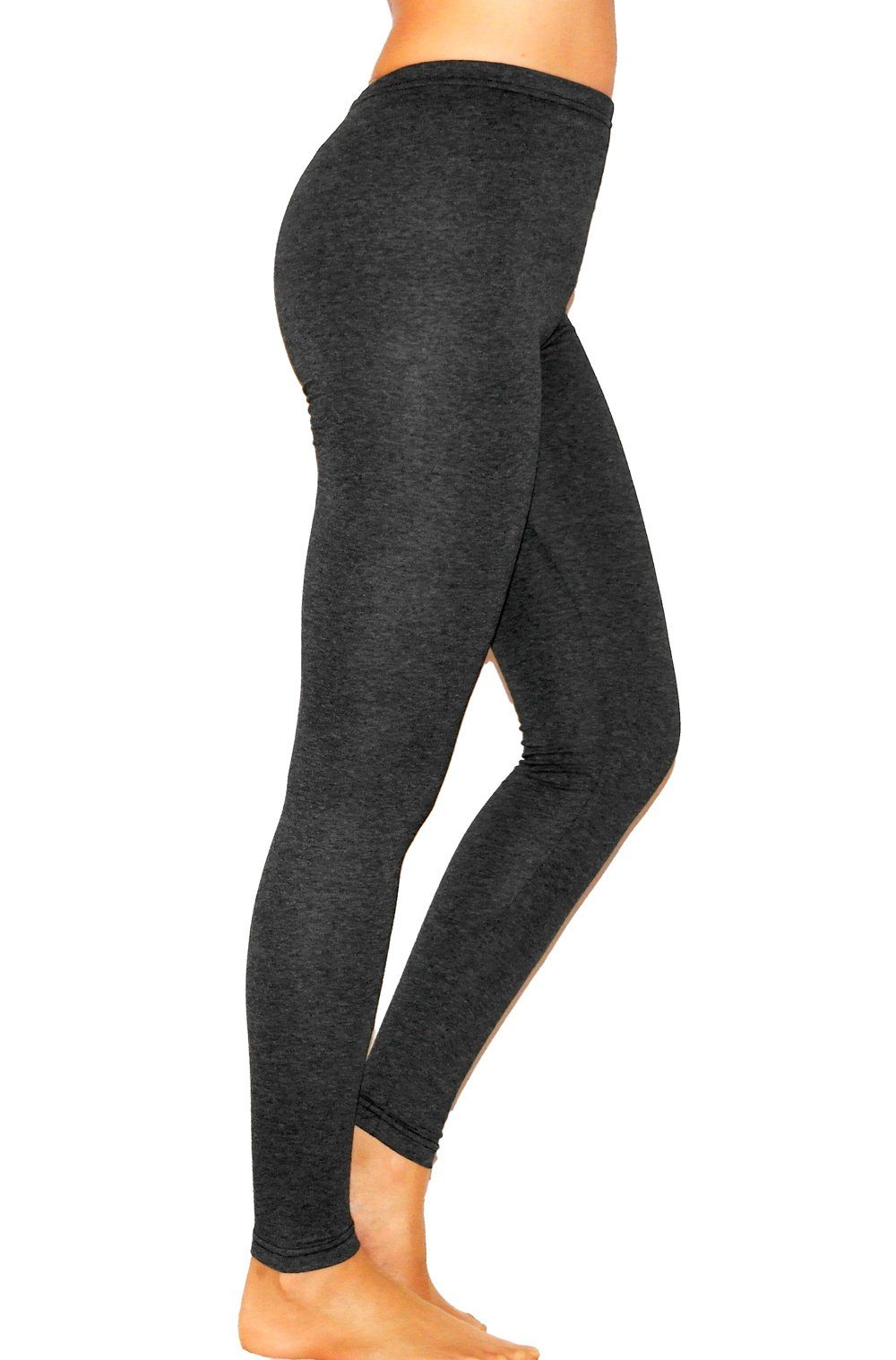 Leggings Damen Leggings lang Hose Gamaschen DUNKELGRAU S-34