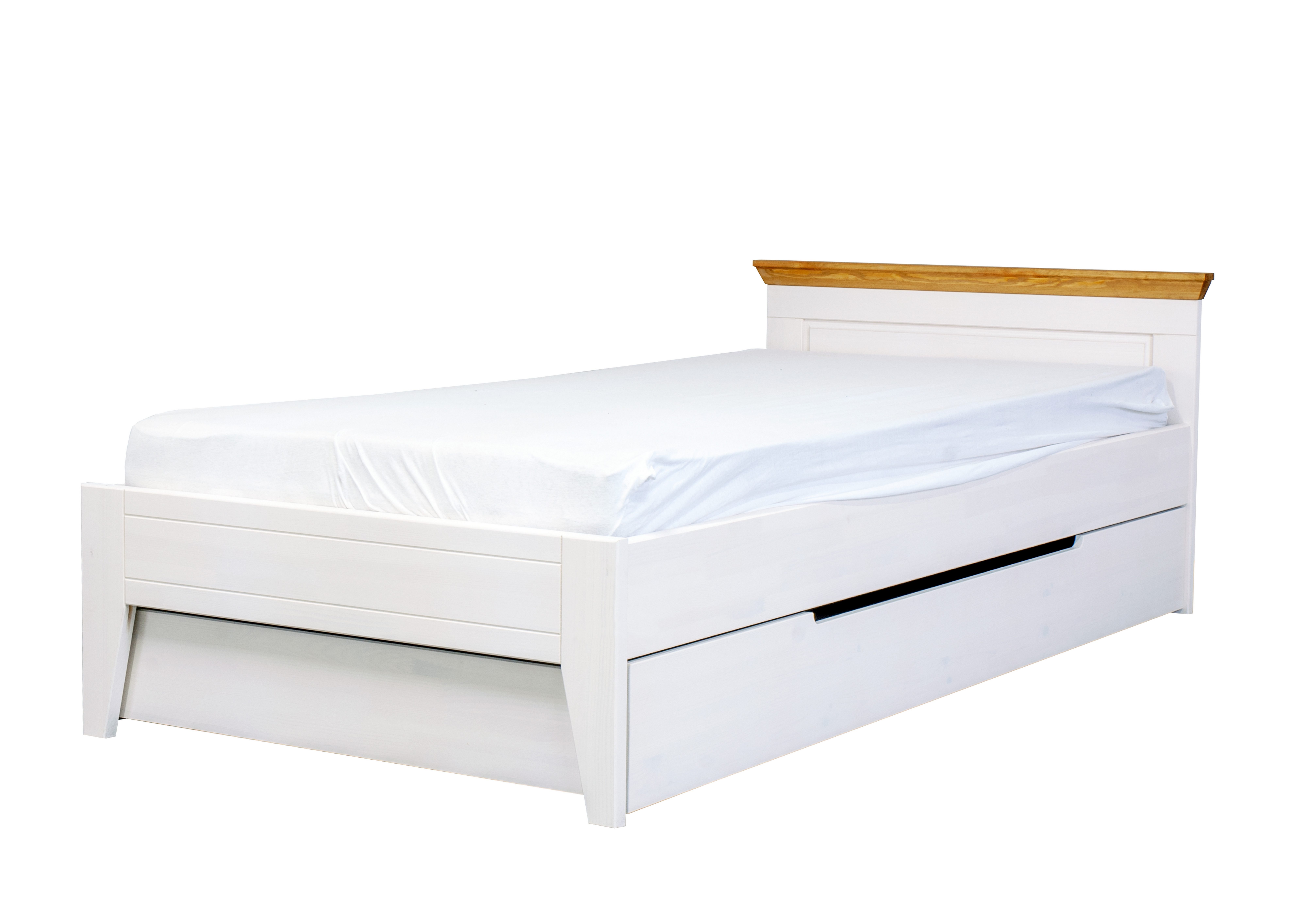 Woodroom Einzelbett Vik (Kiefer massiv weiß günstig online kaufen