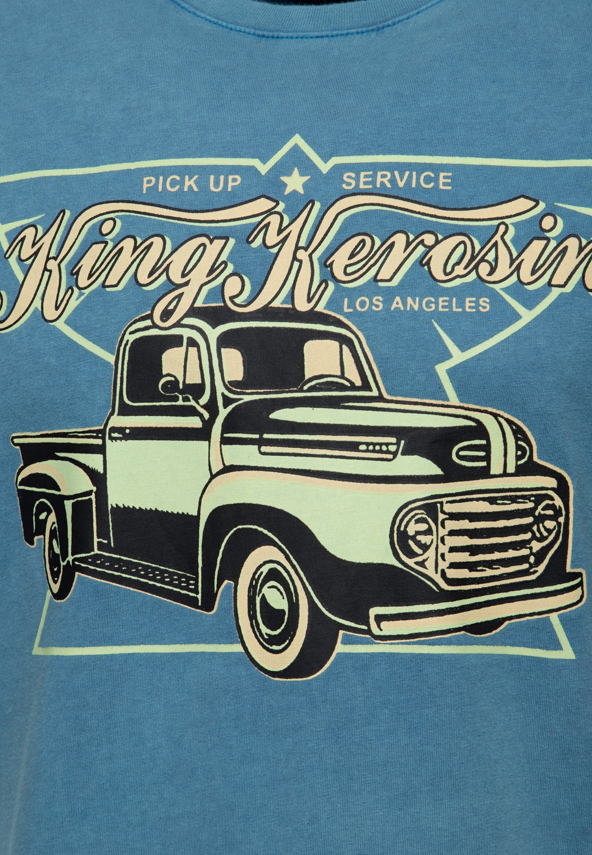 Oil-Washed Service KingKerosin Print-Shirt Up Pick