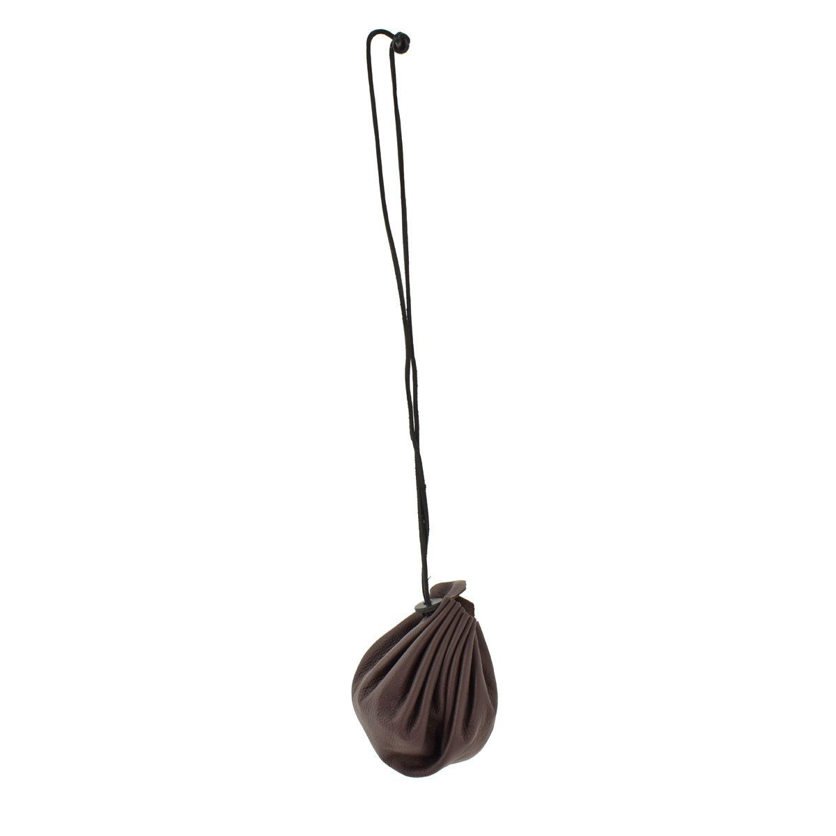 Pera Peris Ritter-Kostüm großer Lederbeutel Dunkelbraun Ø 30cm