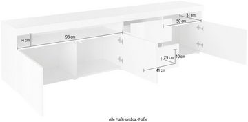 borchardt Möbel Lowboard Kapstadt, Breite 200 cm mit 2 Schubkästen