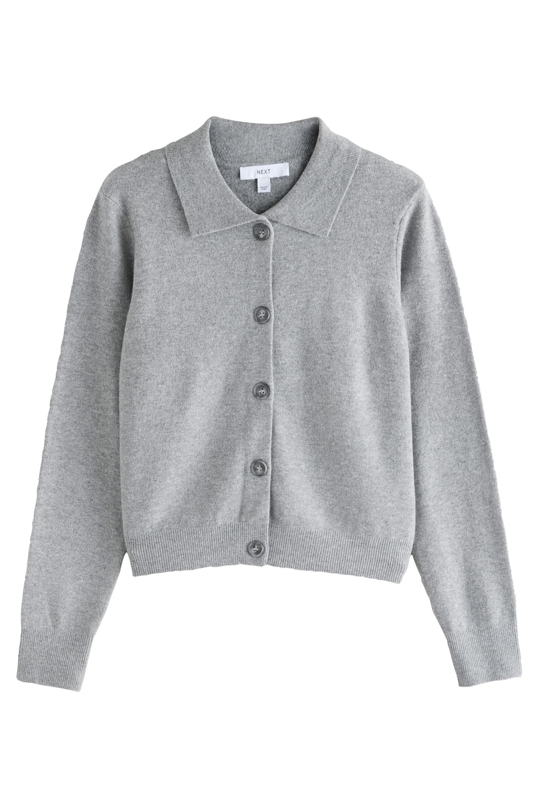 Next Strickjacke Superweiche Strickjacke mit Hemdkragen günstig online kaufen