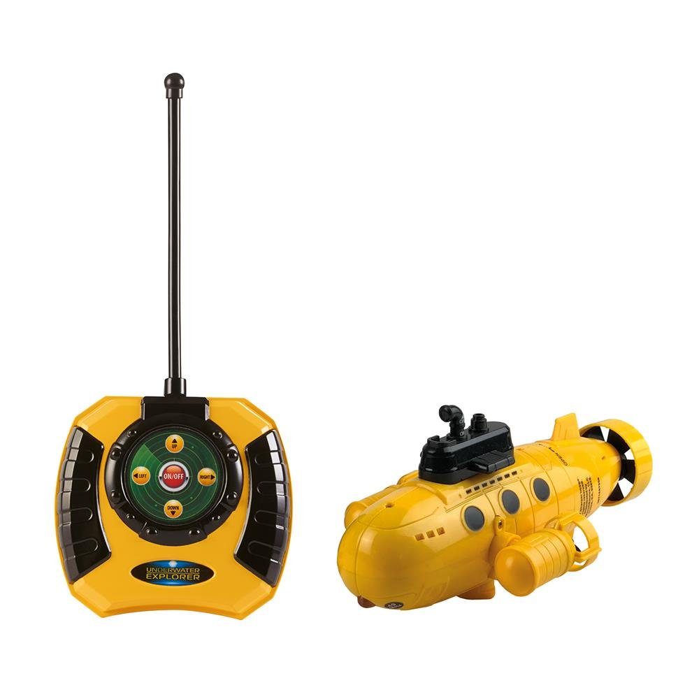 Happy People RC-Boot RC Unterwasser Boot, Funkferngesteuertes U-Boot, 26 cm, 27MHz, Gelb, mit Licht