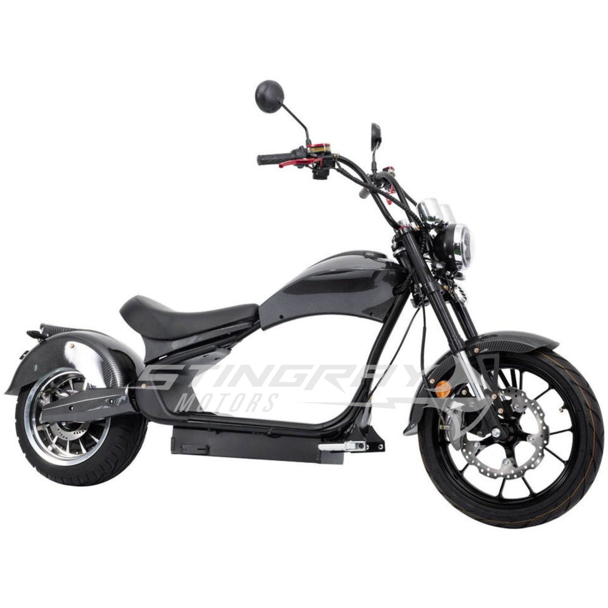 Stingray Motors E-Motorroller Elektroroller - Chopper 50 km/h - 4500 Watt - E Harley Roller MH3, 4500,00 W, 50 km/h Carbon | Elektroroller