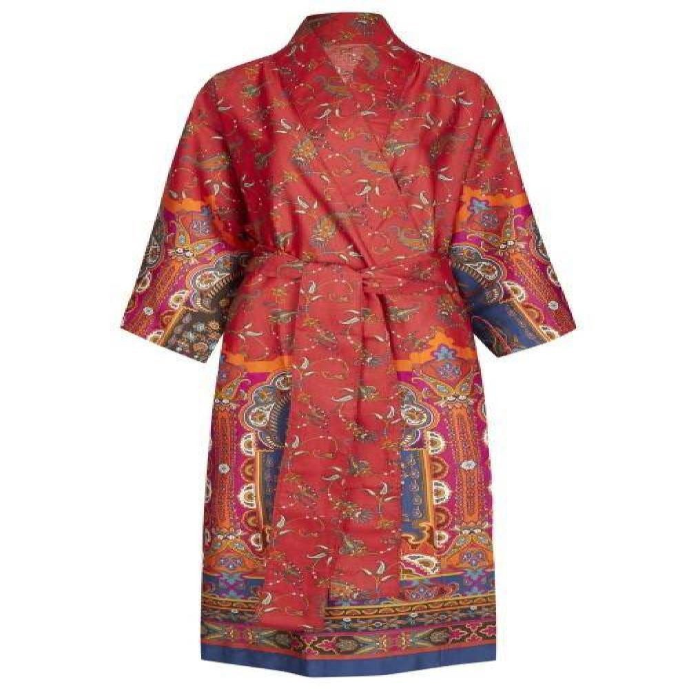 Bassetti Kimono PIAZZA DEI NORMANNI R1 in L/XL, 100% Baumwolle, mit Bindegürtel, Mako-Satin