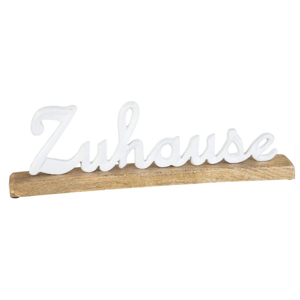 MICA Dekoobjekt Schriftzug Zuhause - ca. 40 x 5 x 13 cm