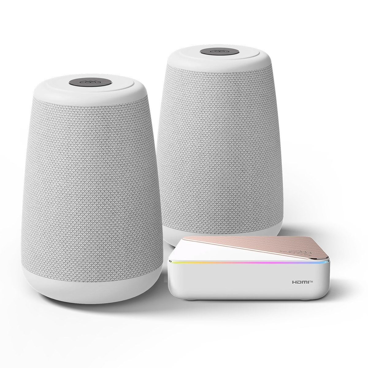 Streaming-Box Box R 4K Plus Android TV mit Sound & Sound 2.1 TWS-Lautsprecher