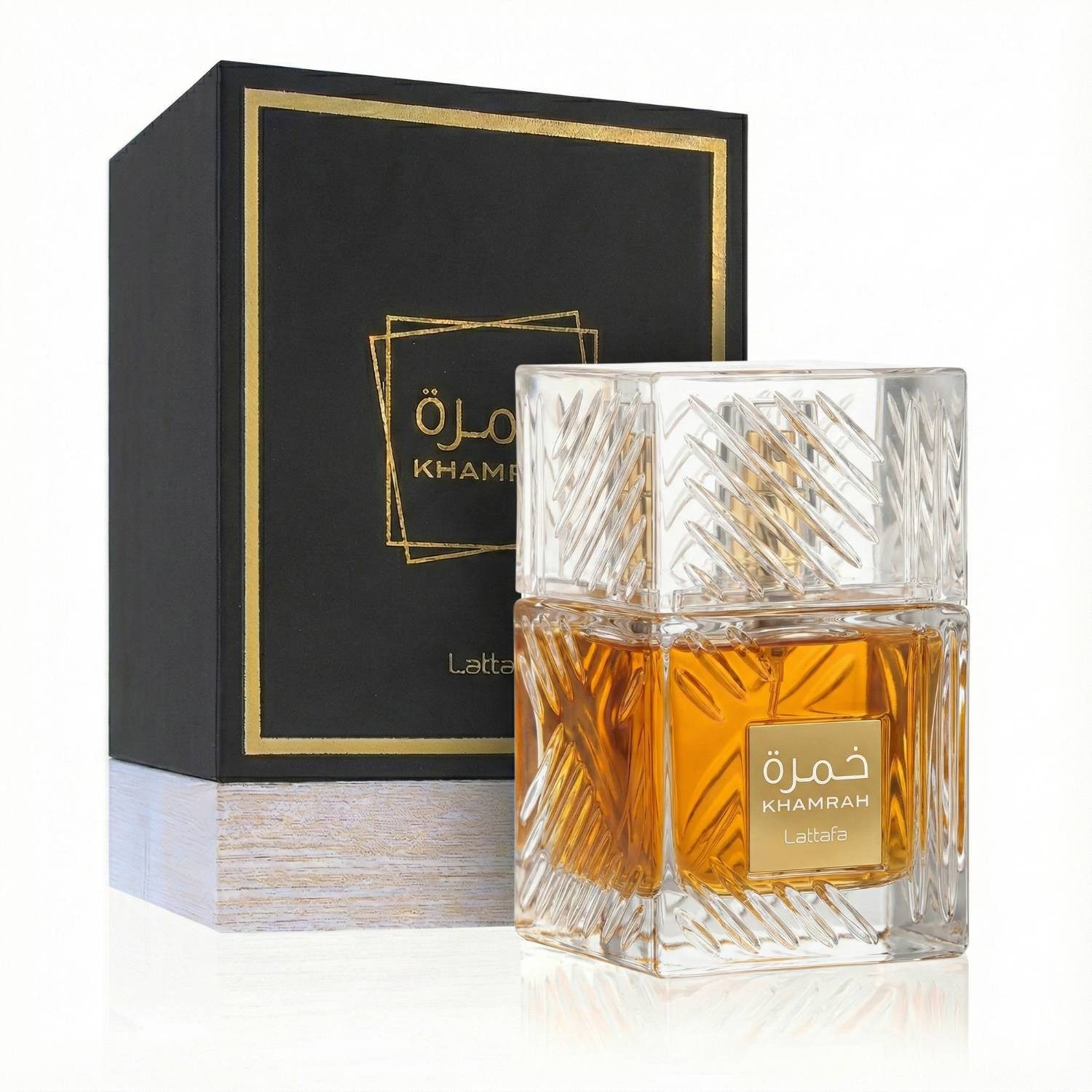 Lattafa Eau de Parfum Khamrah Eau de Parfum 100 ml – Sinnlicher, orientalisch-süßer, süßer & orientalischer Duft, arabischen Parfümkunst, Duftkomposition