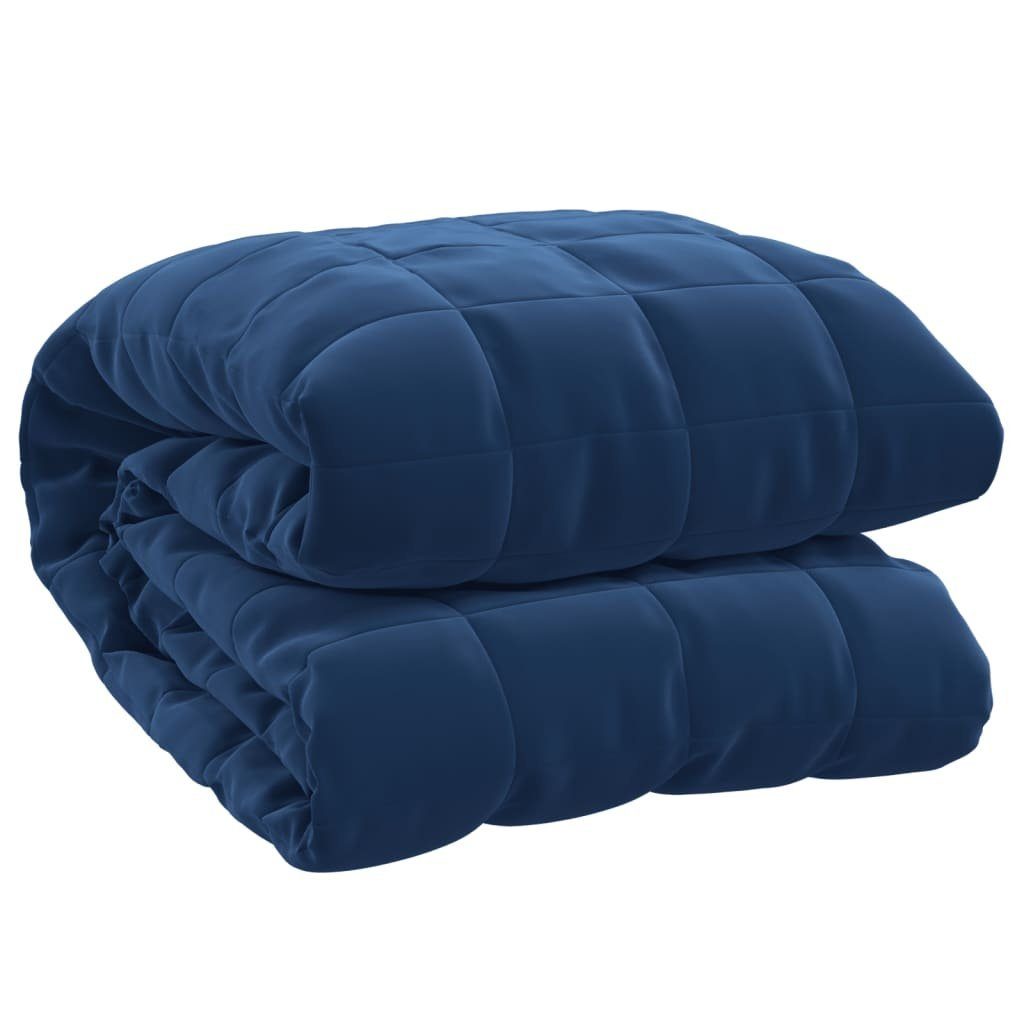 vidaXL Einziehdecke 200 x 200 cm Gewichtsdecke Blau 200x200 cm 9 kg Stoff Bettdecke