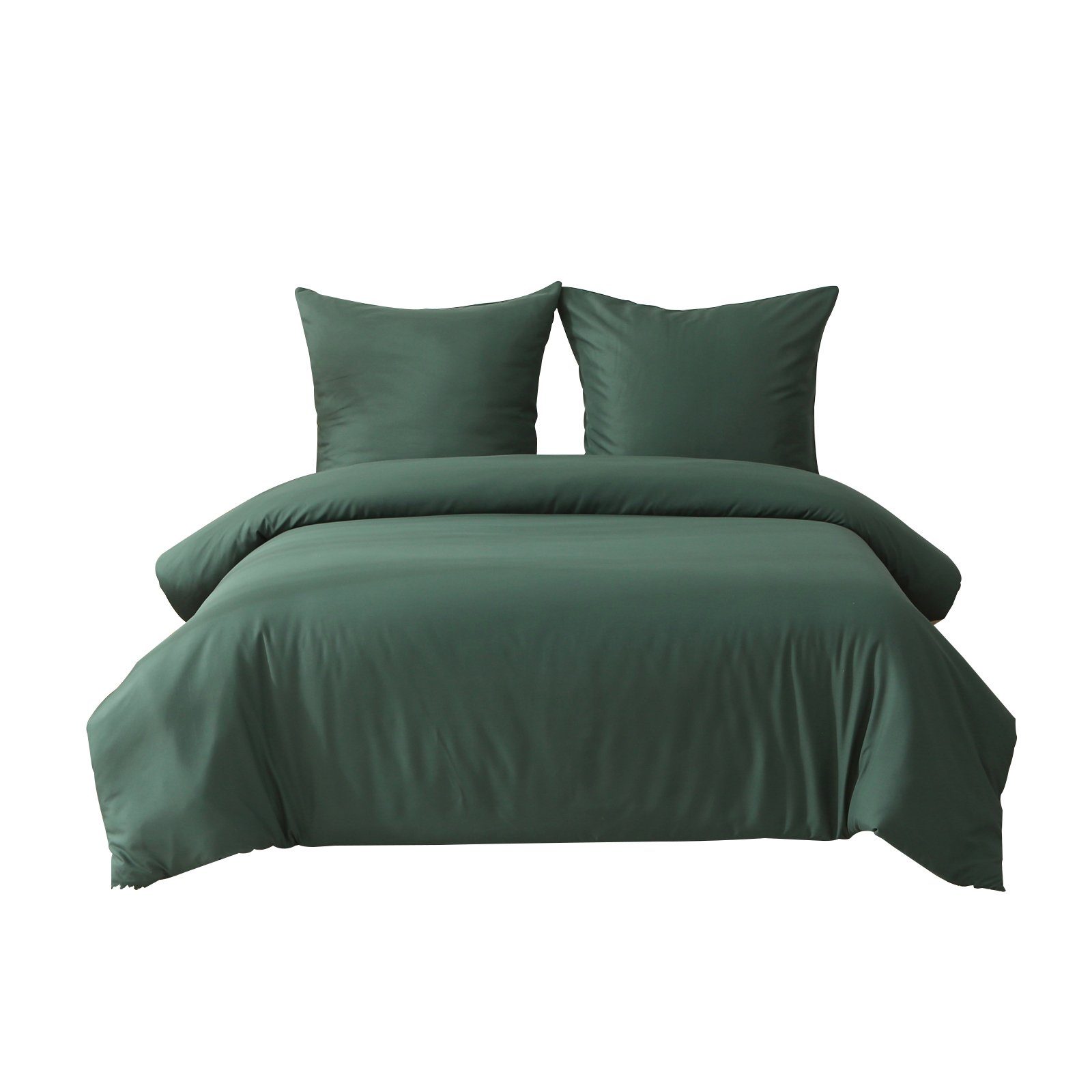 OKWISH Bettwäsche Bettwäsche-Set Bettbezug mit Kissenbezug Einfarbig Weich Premium, 1 Stück 200x200 cm mit 2 Kopfkissenbezug 80x80 cm