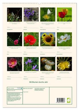 CALVENDO Wandkalender Mit Blumen durchs Jahr (Premium, hochwertiger DIN A2 Wandkalender 2023, Kunstdruck in Hochglanz)