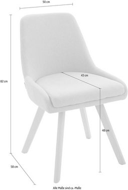 INOSIGN Esszimmerstuhl Dilla (Set, 2 St), im 1er und 2er Set, Webstoff Bezug, Sitzhöhe 48 cm, Küchenstuhl