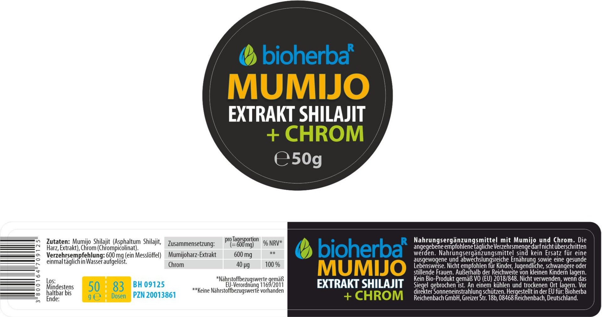 BIOHERBA R Mumijo Extrakt Shilajit 50g Nahrungsergänzungsmittel