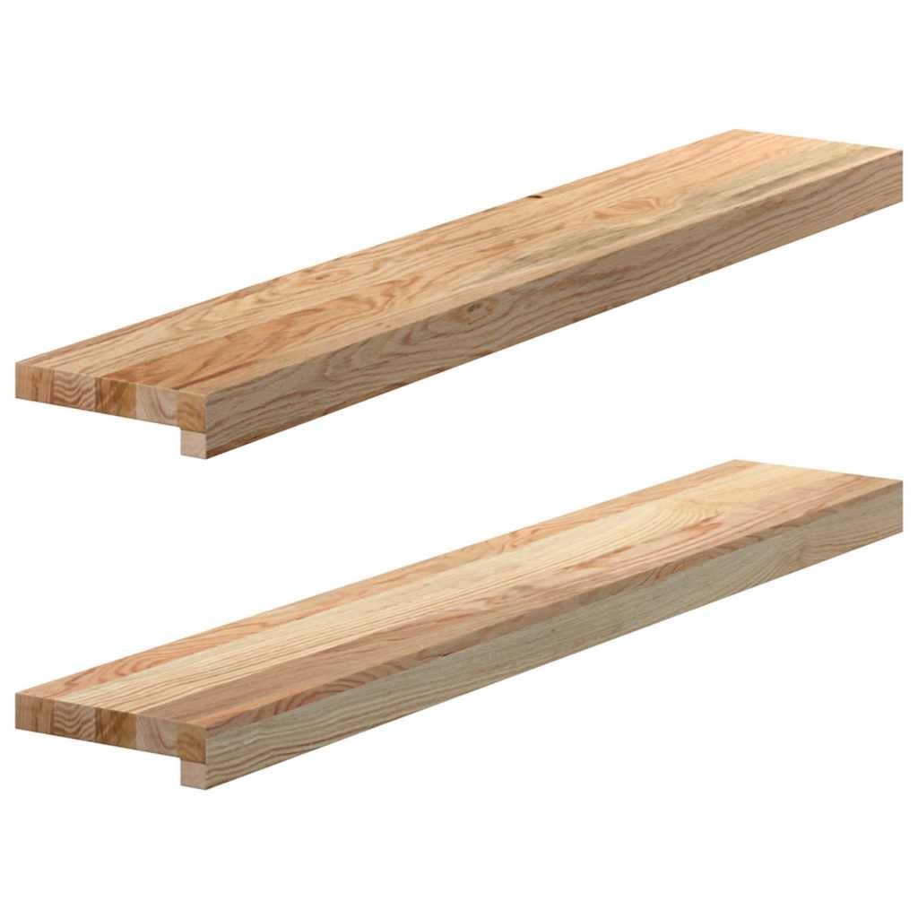 vidaXL Fensterbank 90 x 15 x 2 cm Fensterbänke 2 Stk Unbehandelt 90x15x2 cm Massivholz Ei