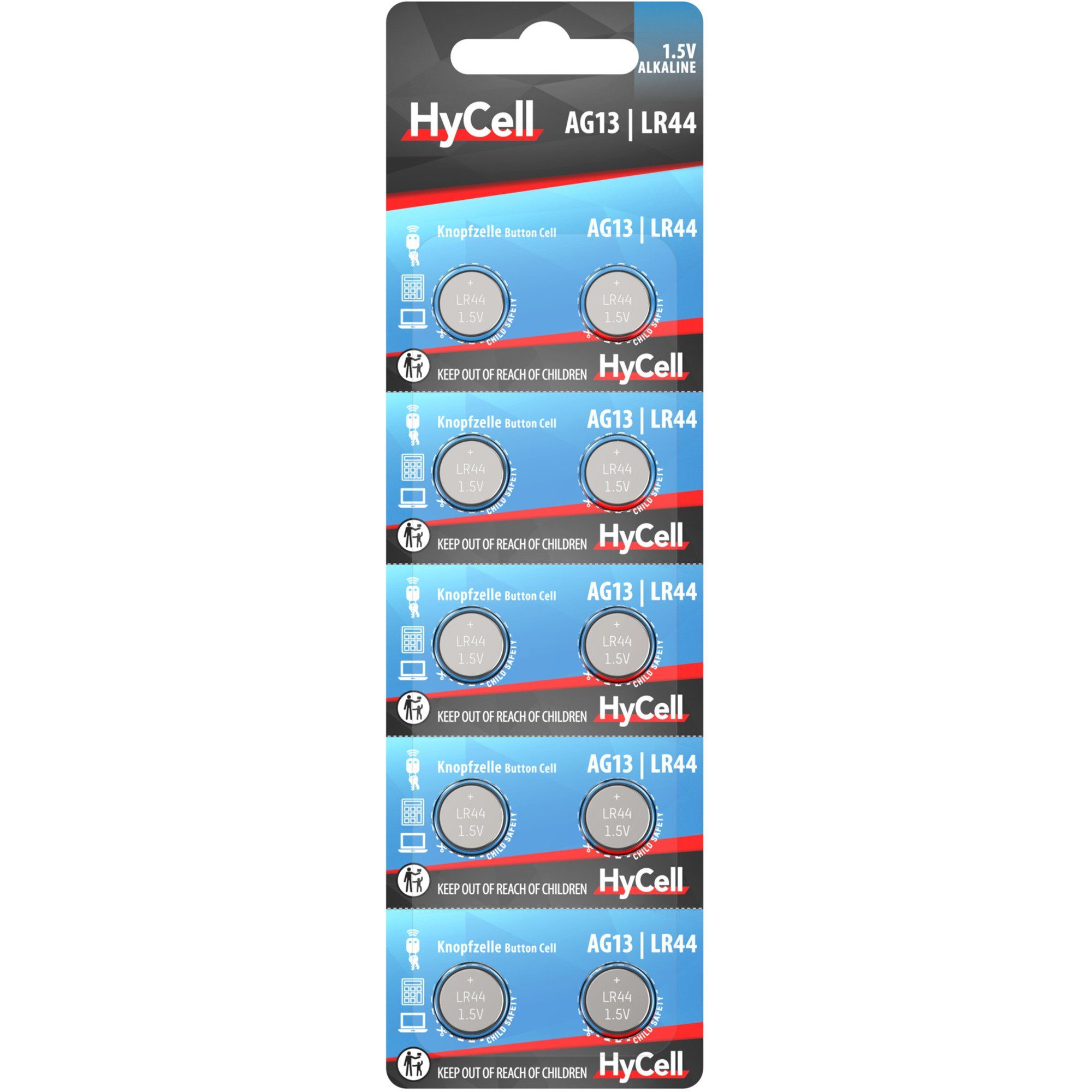 ANSMANN AG Ansmann Alkaline LR44, Batterie, (10 Stück) Akku