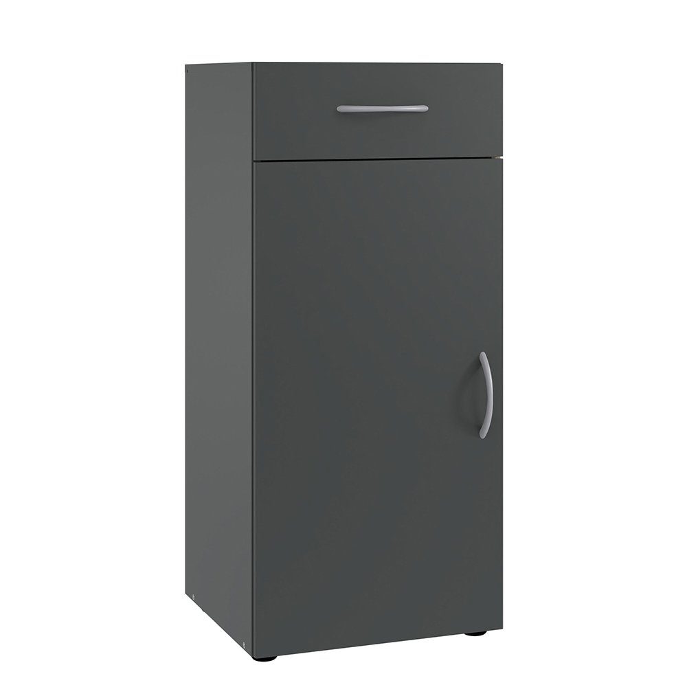 Lomadox Mehrzweckschrank MIAMI-43 graphit, 1 Tür, 1 Schublade, ca. 50/98/40 cm