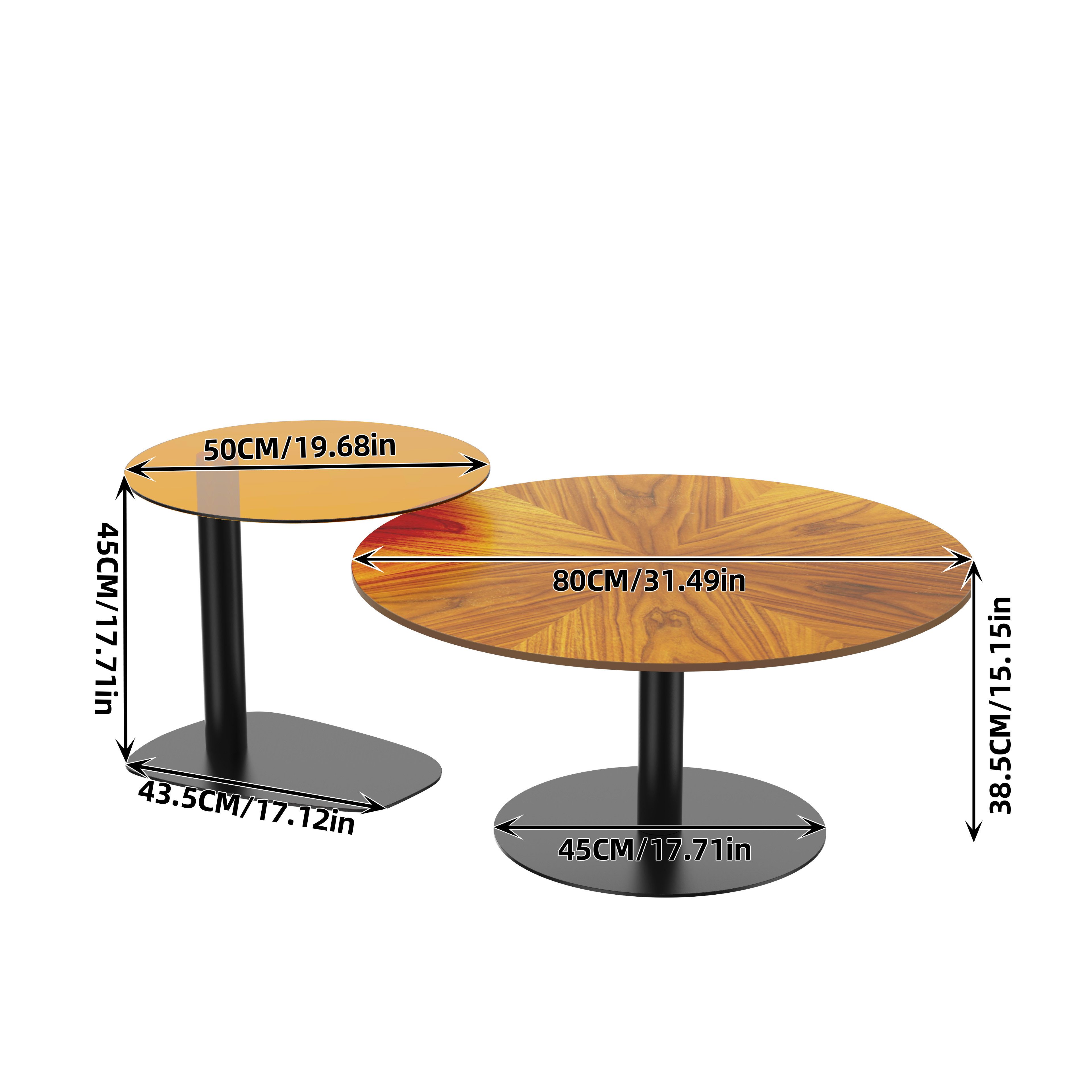 FATIVO Couchtisch 2er Set Satztisch Rund, günstig online kaufen