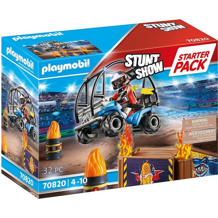 Playmobil® Spielfigur PLAYMOBIL® 70820 Starter Pack Stuntshow Quad mit Feuerrampe