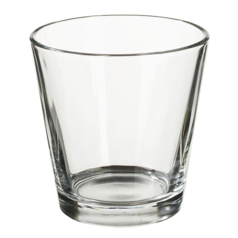 HobbyFun Dekoobjekt Teelichtglas, 4,5x6,3x6,6cm, klar, 1 Stück