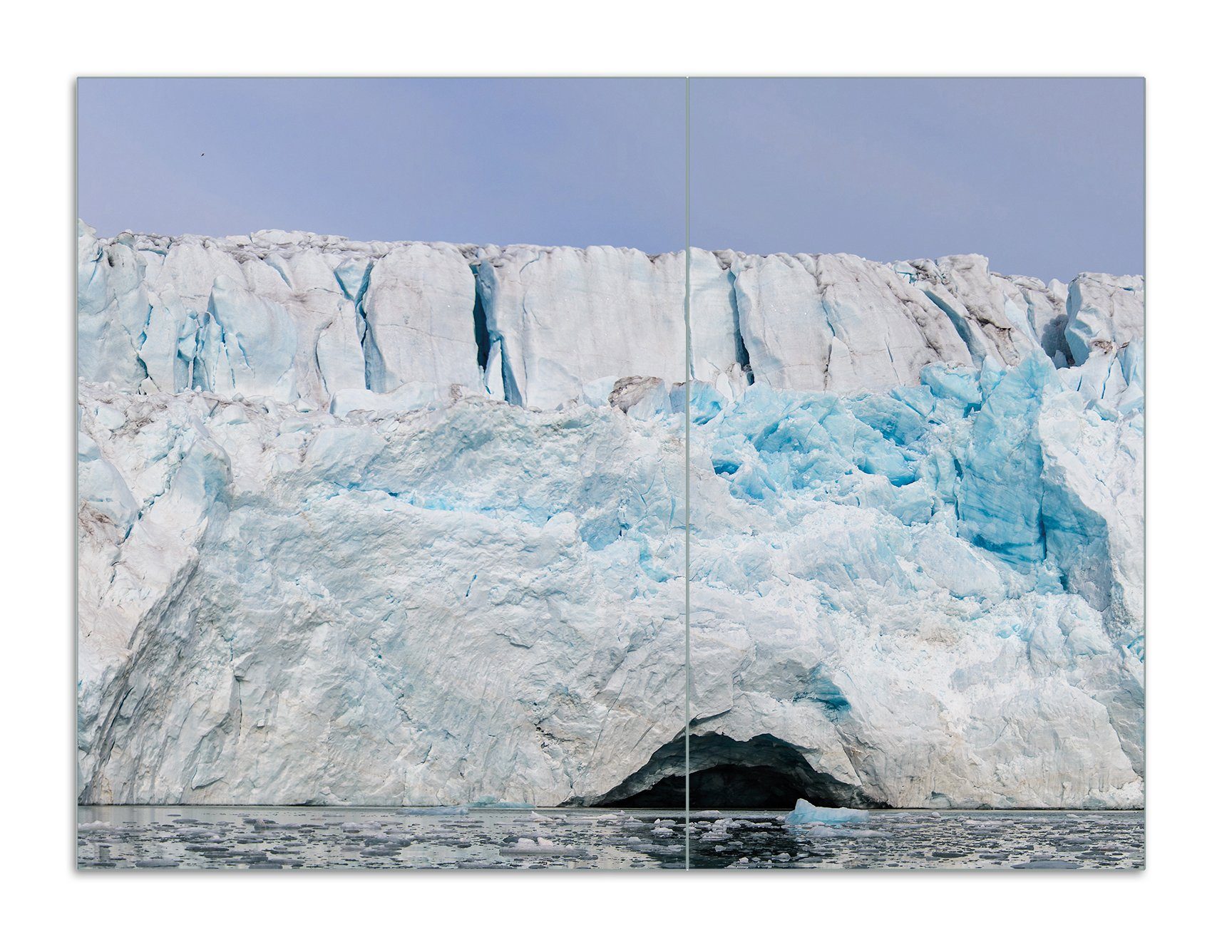 Wallario Herd-Abdeckplatte Gletscher im arktischen Meer, ESG-Sicherheitsglas, (Glasplatte, 2 tlg., inkl. 5mm Noppen), verschiedene Größen