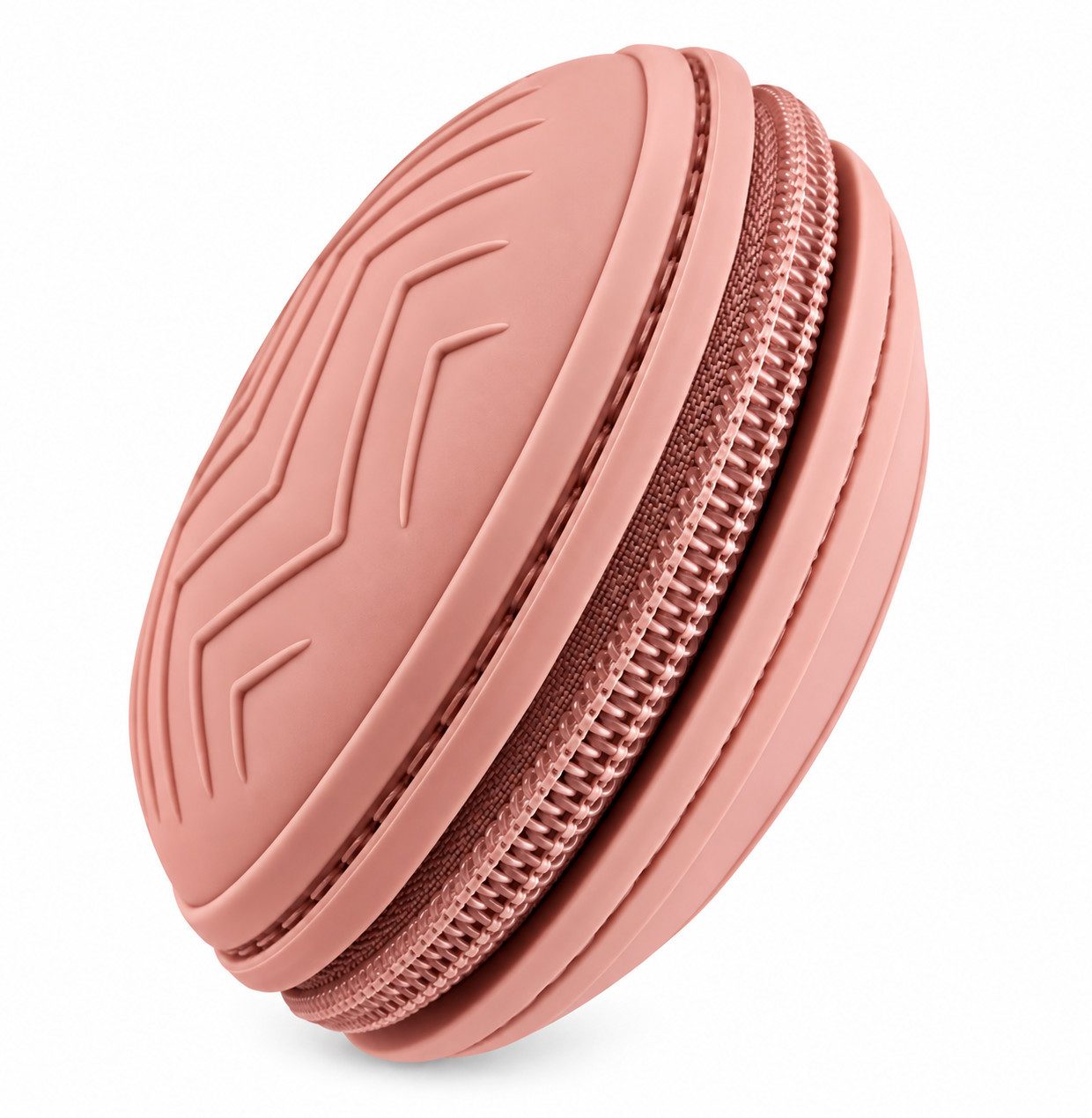 Zayno Schnullerbefestigung Schnullerhalter aus Silikon in Rosé mit Reißverschluss, (Packung, 1-tlg., Hält bis zu drei Schnuller stets griffbereit), Ansprechenden Farbe und Design