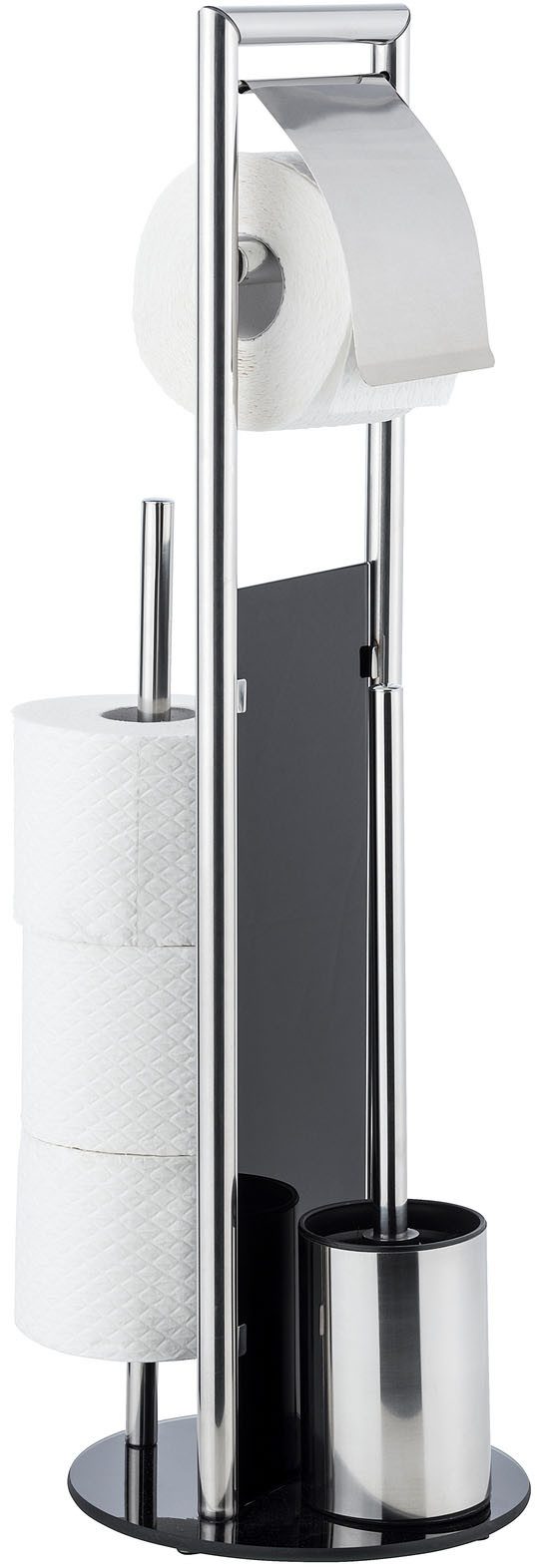WENKO WC-Garnitur Ravina, Stand WC-Garnitur, Toilettenpapierhalter, Rollenhalter & WC-Bürste
