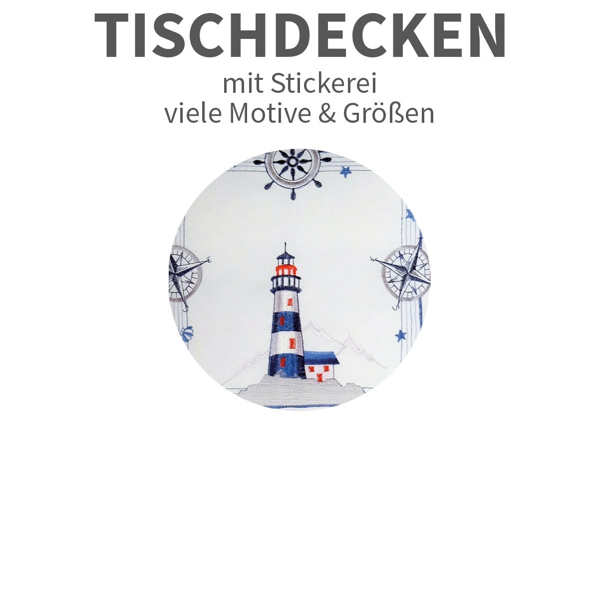 matches21 HOME & HOBBY Tischdecke Tischläufer VALERIE Maritime Stickerei aus Polyester blau 40 x 90 cm (1-tlg), Pflegeleicht & waschbar bei 30 °C – Bild 3 von 3