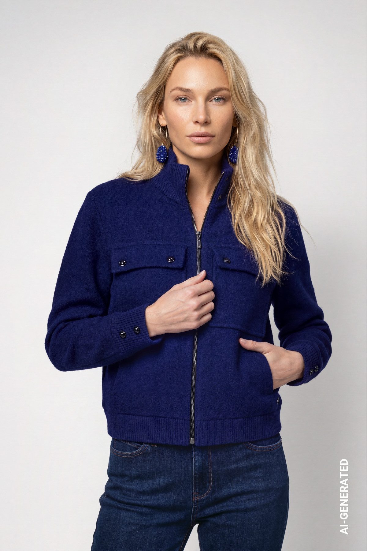 Monari Strickjacke Regular fit mit Taschen