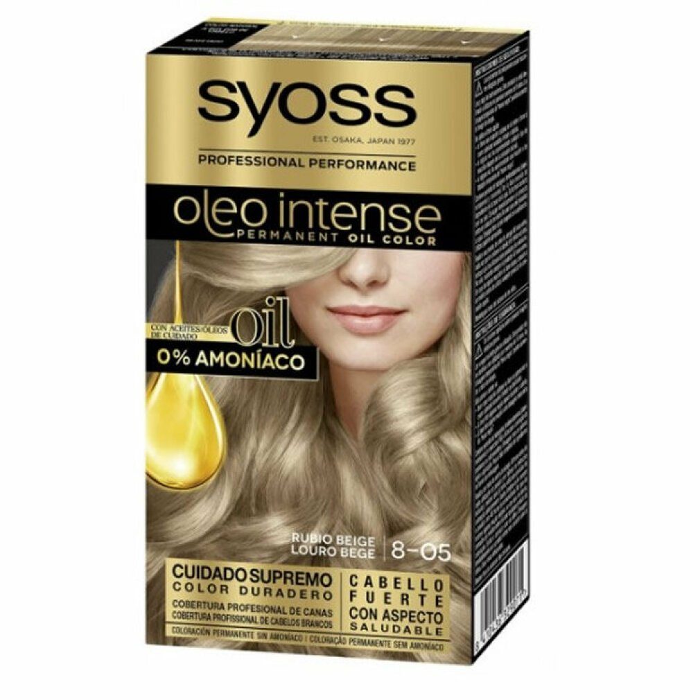 Syoss Mascara Oleo Intense Permanent Hair Color 8-05 Beige Blonde