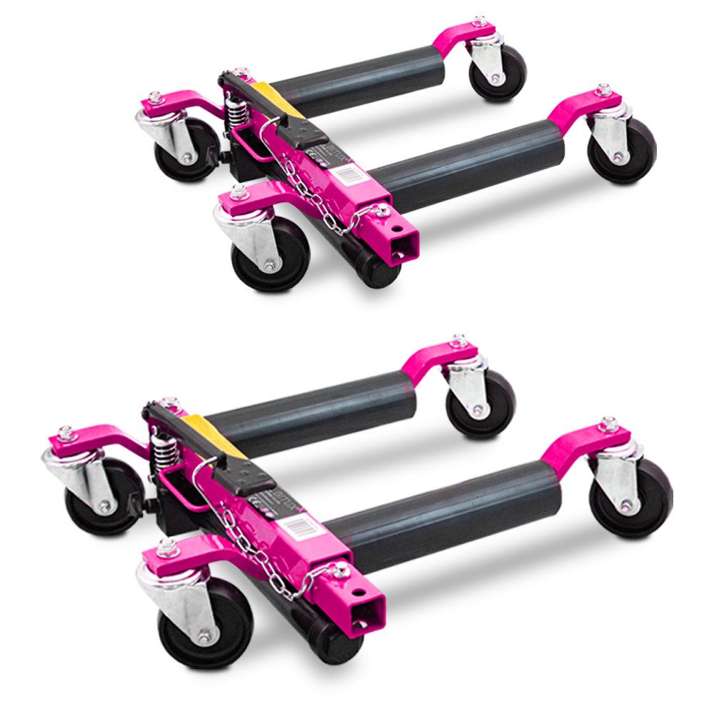 Bituxx Rangierwagenheber 2 Rangierhilfen inkl. Wagenheber Magenta, 2er Set, 2-tlg., MS-20113