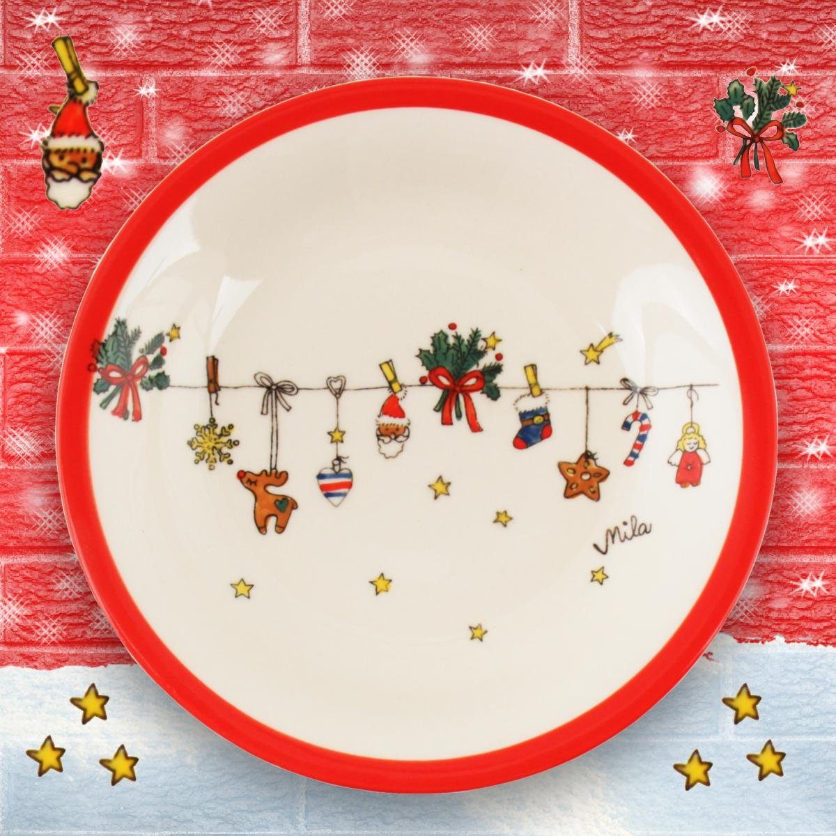 440s-Exklusiv 440s Keramik St) sehr, Es Weihnachtet Teller Mila (1 Suppen-Teller