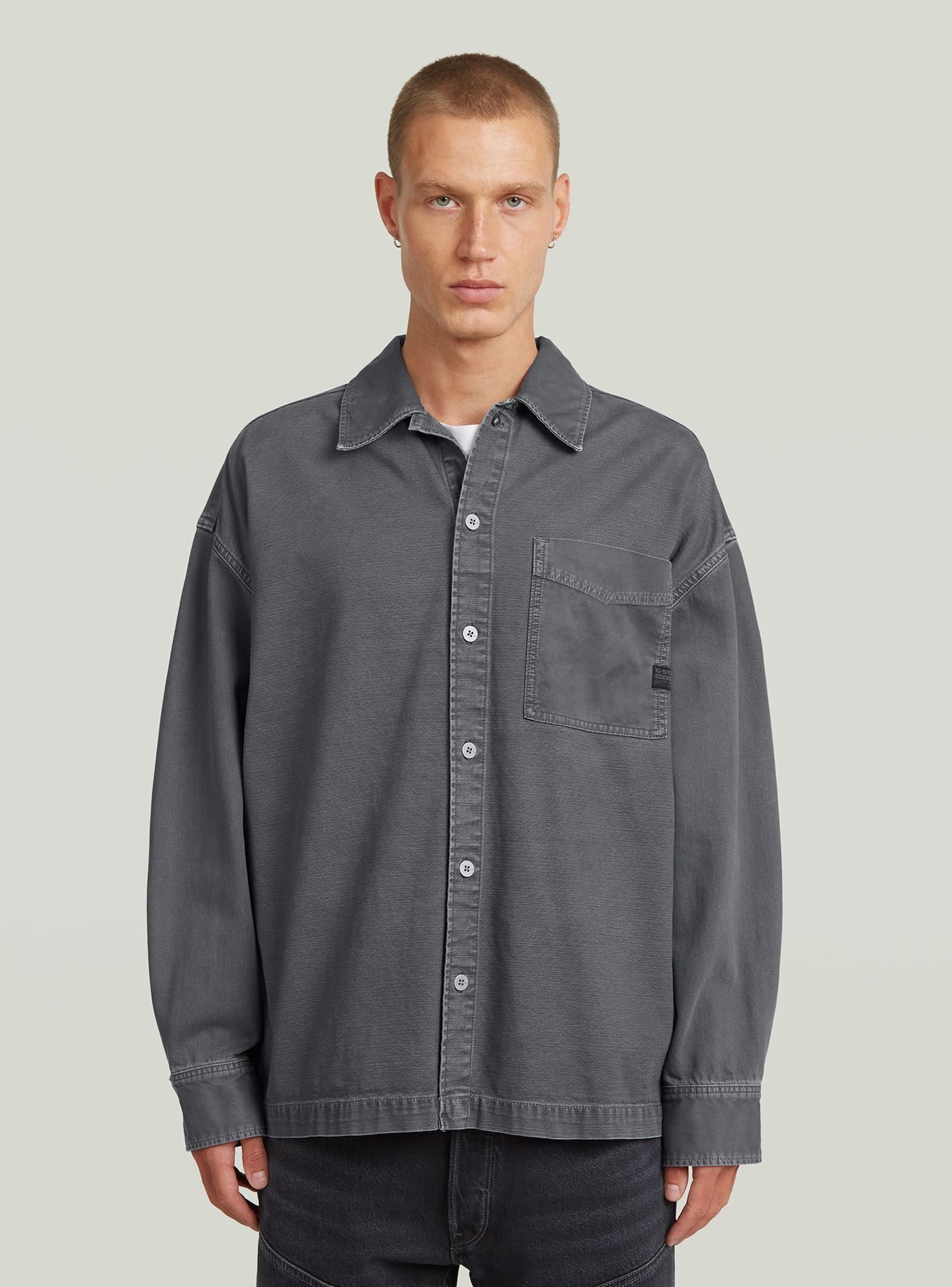 Langarmshirt Boxy Fit Overshirt