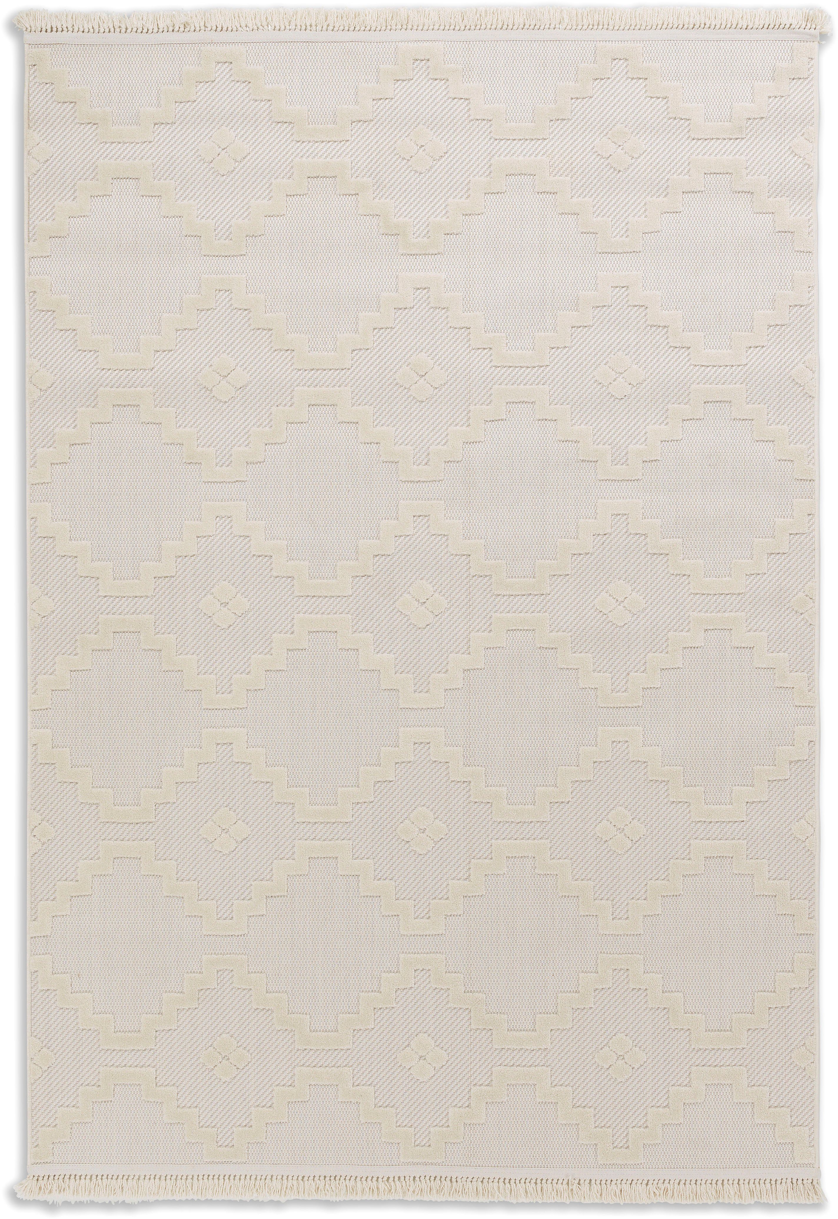 SCHÖNER WOHNEN-Kollektion Teppich Summer 6352, rechteckig, Höhe: 6 mm, In- und Outdoor geeignet, Hoch Tief Struktur, Robuster Teppich