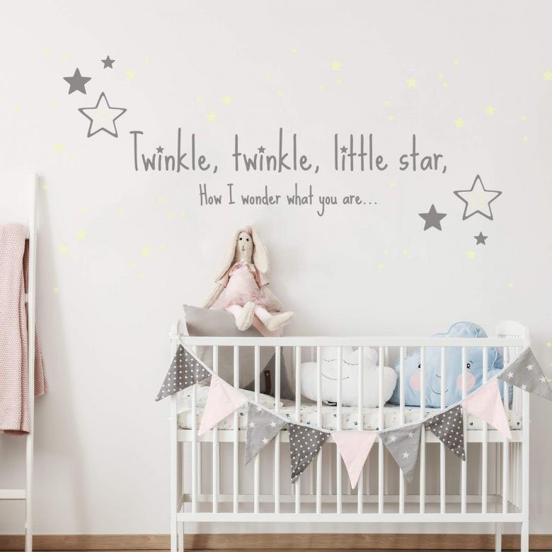 Wall-Art Wandtattoo Twinkle little star Leuchtsterne (1 St)