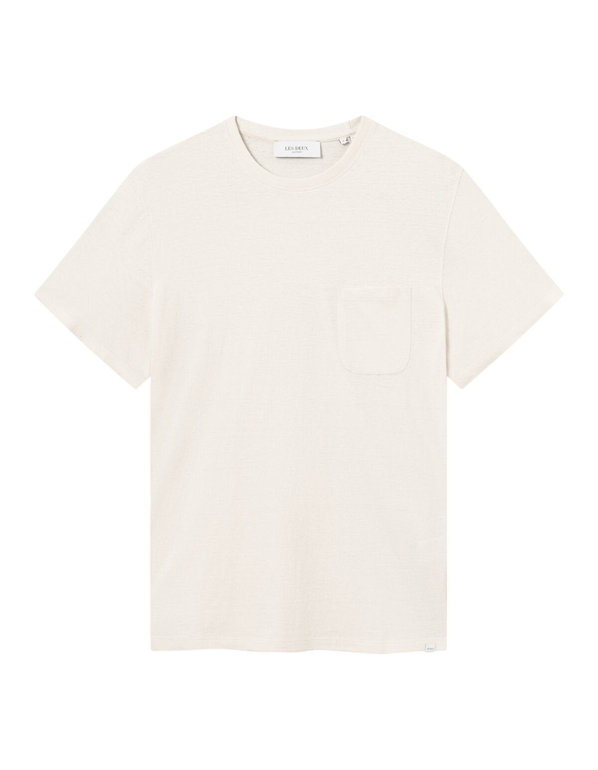 Les Deux T-Shirt - Kurzarm T-Shirt aus Leinenmischung