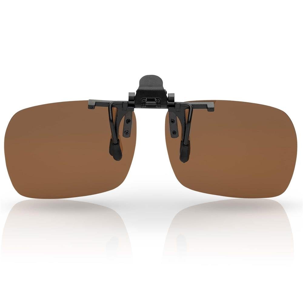 BEZLIT Eyewear Sonnenbrille Clip mit (1-St) polarisierten On Linsen Braun Aufsatz Brillen