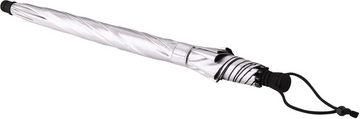 EuroSCHIRM® Stockregenschirm Swing liteflex, silber, mit UV-Lichtschutzfaktor 50+, extra leicht