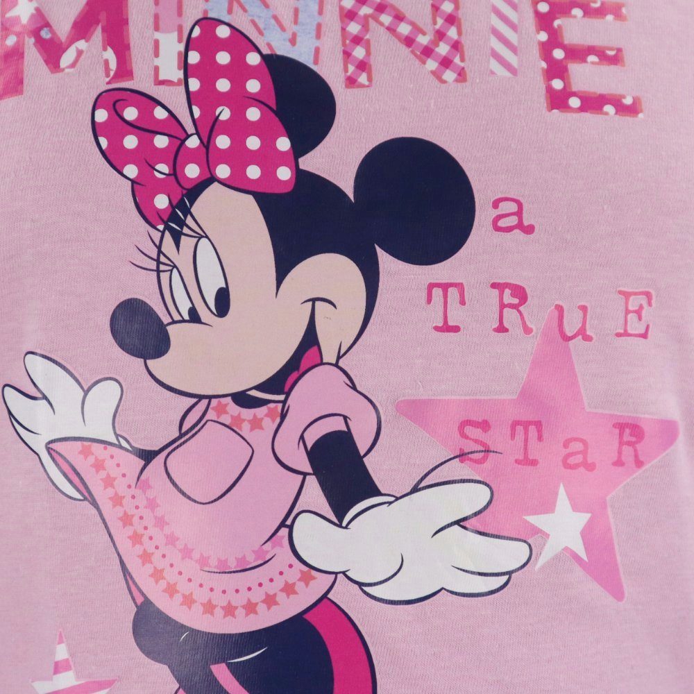 Disney Mouse Baumwolle Gr. Schlafanzug 110 Maus bis Pyjama Minnie Minnie Kinder 140, 100% Mädchen