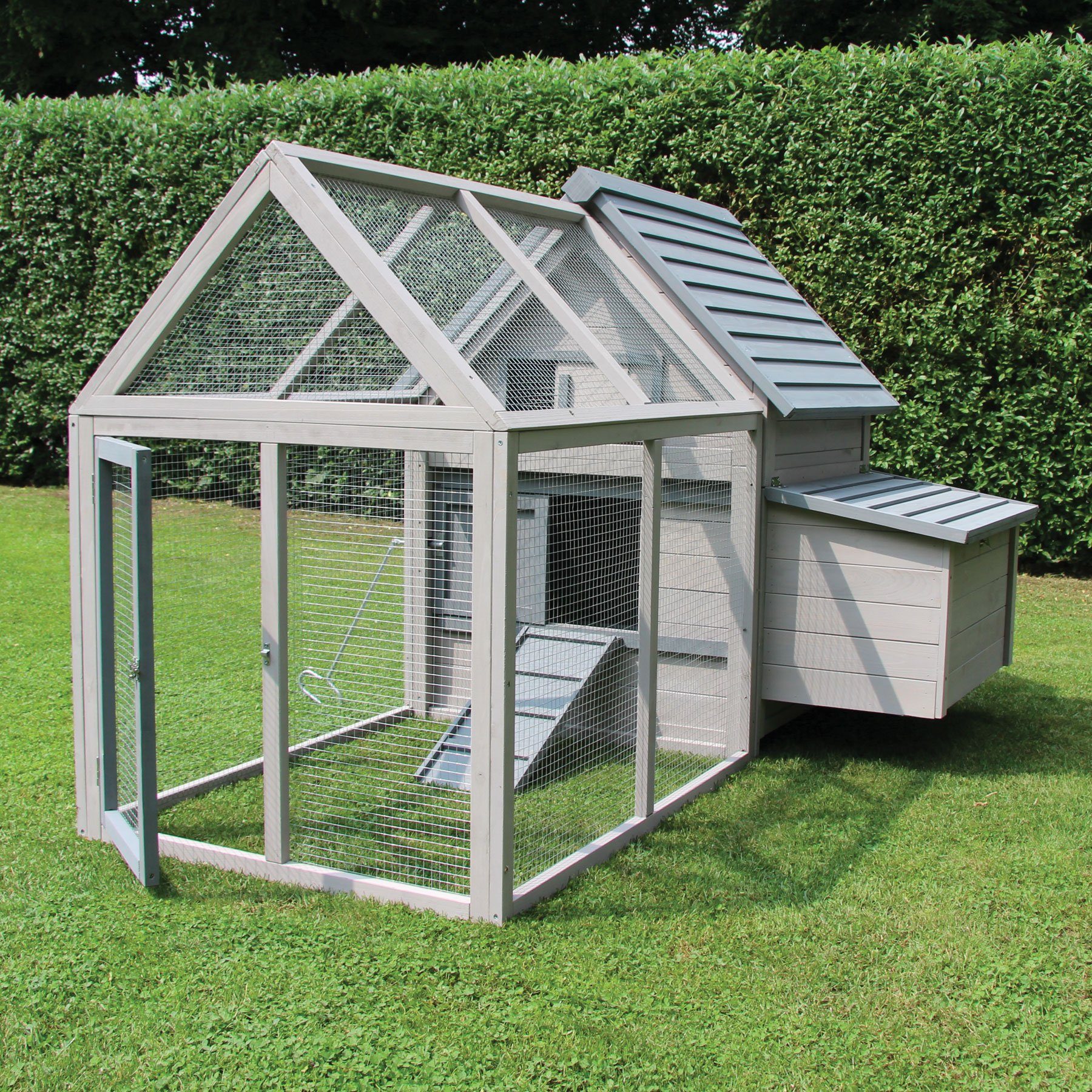 NYVI Hühnerstall Hühnerstall XXL Ellen 166 x 121 x 112 cm Hühnerhaus mit Auslauf und