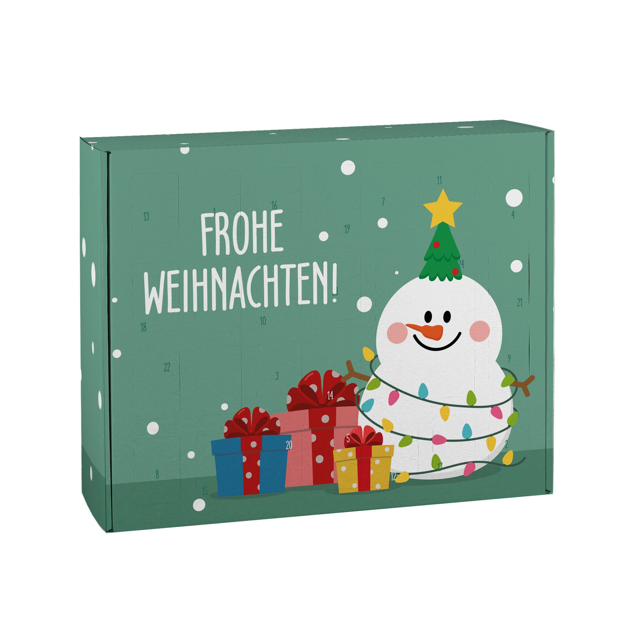 Herz & Heim befüllbarer Adventskalender mit festlichen Motiven zu Weihnachten - DIY Adventskalender, zum selbst Befüllen, aus stabiler Pappe