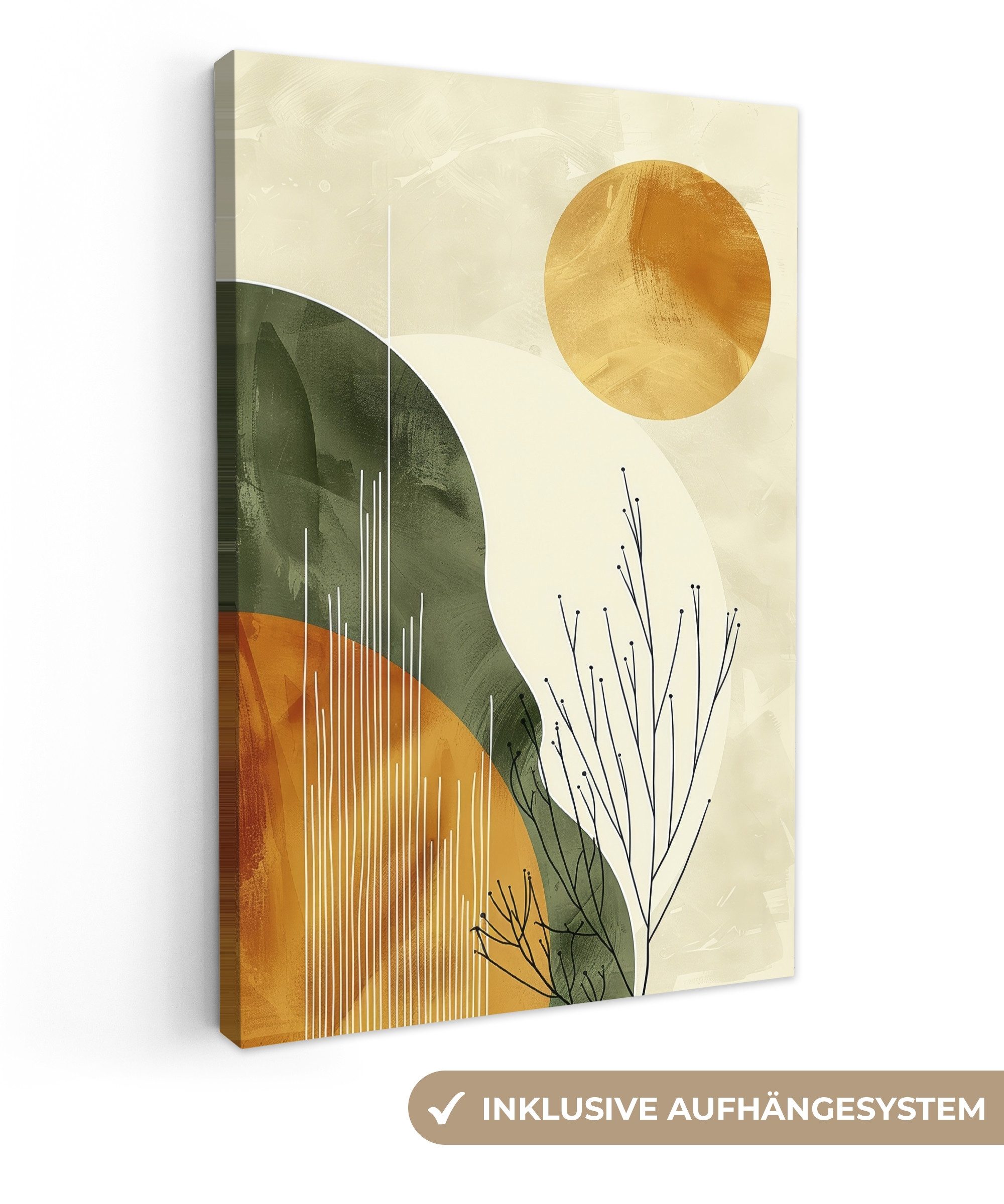 OneMillionCanvasses® Leinwandbild Abstrakt - Landschaft - Sonne - Kunst, Fo günstig online kaufen